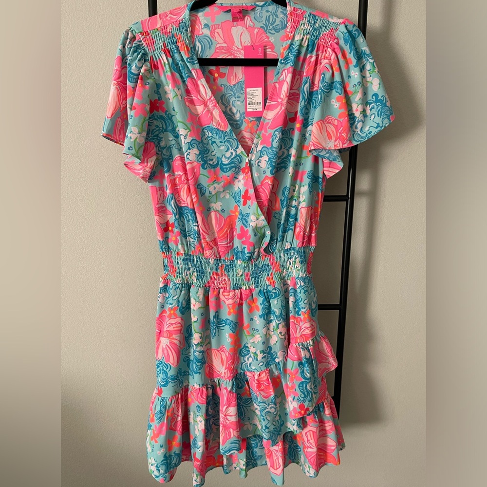 Lilly Pulitzer sz 8 MARYANNE FLUTTER SLEEVE DRESS